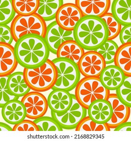 nahtlose Zitrusmuster Grapefruit und Kalkflach