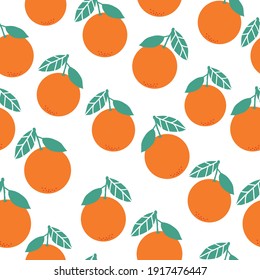 patrón de cítricos impecable. fondo blanco.naranjas maduras. textura vectorial. impresión brillante para textiles y papel pintado.