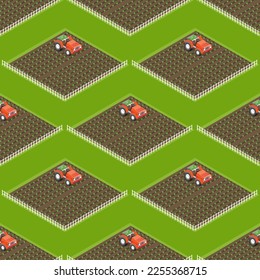 Impresionante construcción de ciudad sin igual Repetiendo Patrón de mosaico Isometric Ilustración