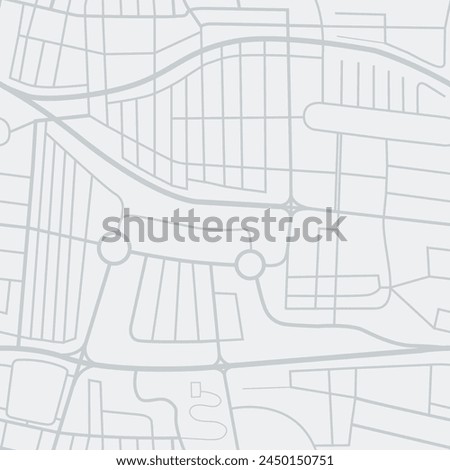 Seamless city map pattern. Urban planning - road plan of European city. Simple grey background.