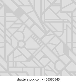 Seamless City Map Pattern. Vector Street Background. Urban Texture For Your Design.