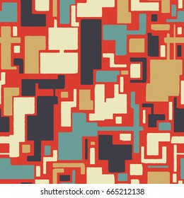 The seamless city pattern with abstract streets scheme. Hand drawn overlapping background for your design.Textile, blog decoration, banner, poster, wrapping paper.