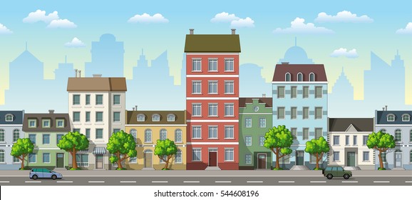 Cartoon City Hd Stock Images Shutterstock