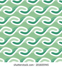 Seamless Clashing Waves Background Pattern
