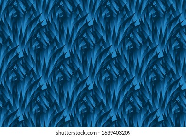 Seamless classic blue grass leaves pattern. vector illustration