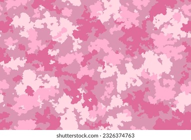 Seamless classic camouflage pattern. Abstract vintage vector background. Light and dark pink color texture wallpaper. Abstract design for fabric paper print