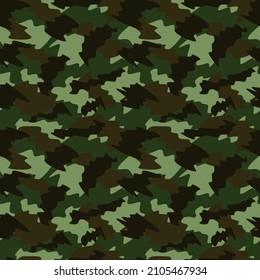 Seamless classic camouflage. Vector shape for clothes.