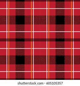 seamless classic check pattern,red and black tone. vector illustration