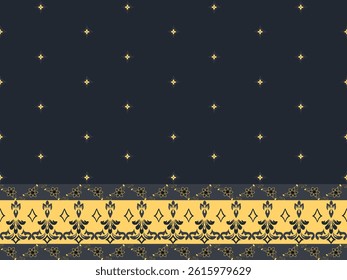 Seamless classic damask pattern in dark gold tone - vector illustration for luxury textile design.