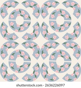 Seamless classic damask pattern in pastel tone - vector illustration for luxury textile design.	