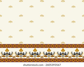 Seamless classic damask pattern in yellow tones - vector illustration for luxury textile design.