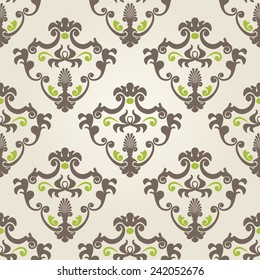 Seamless classic design wallpaper. Vector pattern EPS8