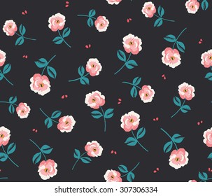 Seamless Classic Ditsy Floral Pattern in vector