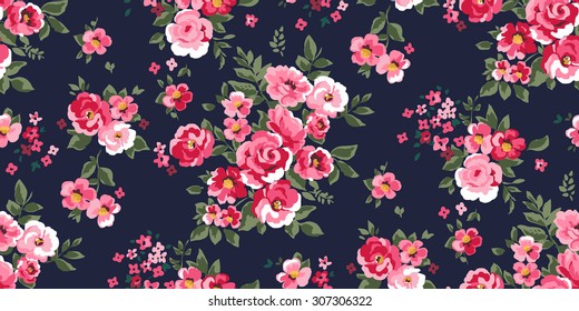 Seamless Classic Floral Pattern in vector