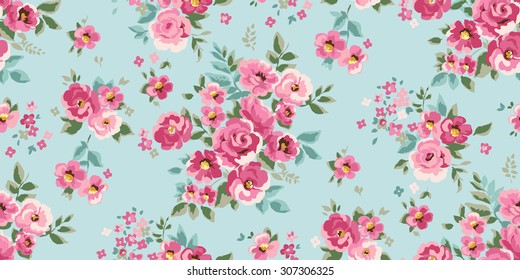 Seamless Classic Floral Pattern in vector