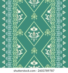 Seamless Classic flower Damask Pattern
Vector Illustration for Fine Fabric