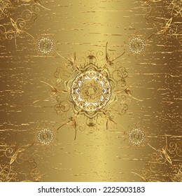 seamless classic golden pattern. vector traditional orient ornament. Golden pattern on colors with golden elements.