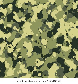 Seamless classic green modern camo pattern vector