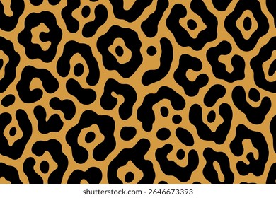 Seamless Classic Jaguarprint with soft brown centers and large black spots on tan field.