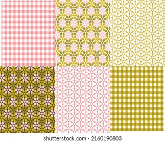 Seamless classic pattern set vector illustration, Seamless patterns for background