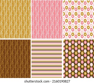 Seamless classic pattern set vector illustration, Seamless patterns for background