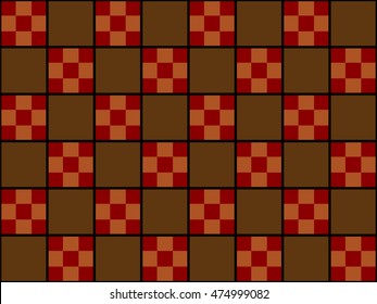 seamless classic red and brown linen background 