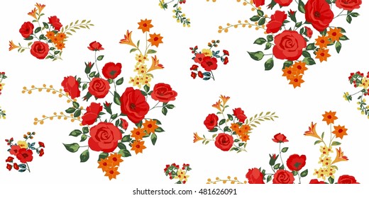 seamless classic rose background