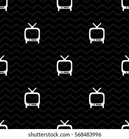 seamless classic television pattern background