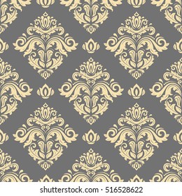 Seamless classic vector golden pattern. Traditional orient ornament