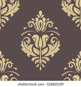 Seamless classic vector golden pattern. Traditional orient ornament