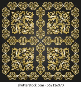 Seamless classic vector golden pattern. Traditional orient ornament. Classic vintage background