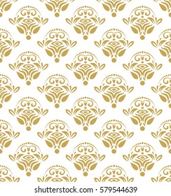 Seamless classic vector golden pattern. Traditional orient ornament. Classic vintage background