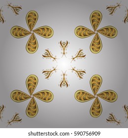 Seamless classic vector white and golden pattern. Traditional orient ornament. Classic vintage background.