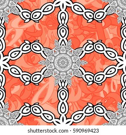 Seamless classic vector and white pattern. Traditional orient ornament. Classic vintage background.