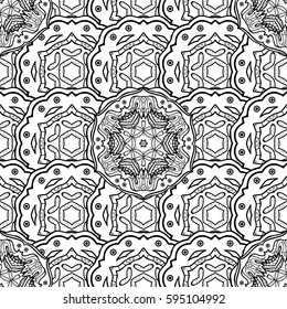 Seamless classic vector and white pattern. Traditional orient ornament. Classic vintage background.