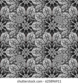 Seamless classic vector white pattern. 