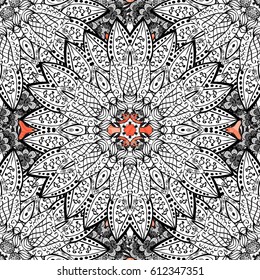 Seamless classic white pattern. Vector traditional orient ornament. Golden pattern on background with white elements.