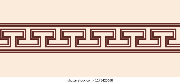 Seamless classical Ancient Greek on a beige background.