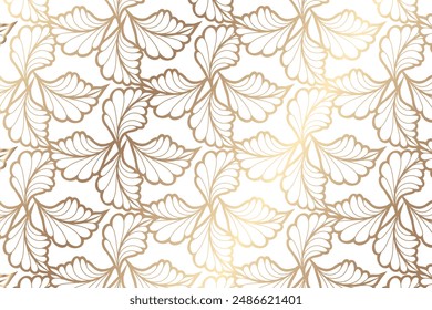 Seamless classical floral pattern. Elegant gold Pattern design