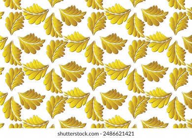 Seamless classical floral pattern. Elegant gold Pattern design