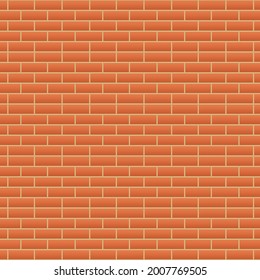 Seamless clean red brick wall vector texture