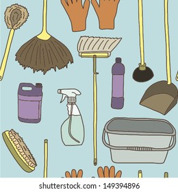 Seamless of cleaning items