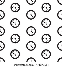 Seamless Clocks Pattern Vector Illustration Stock Vector (Royalty Free ...