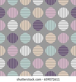 Seamless cloth pattern. Geometric striped dots. Halftone soft colors design.