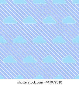 Seamless Cloud Pattern. / Cute Pattern.