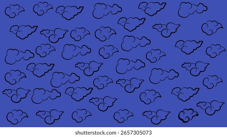Seamless cloud pattern for simple background
