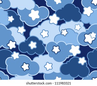 seamless cloud vector background