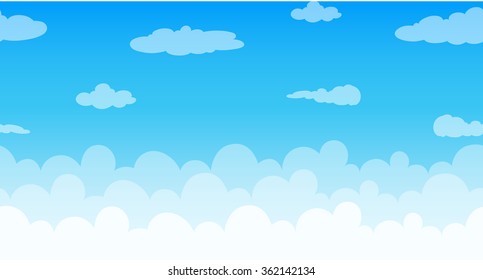 Nubes sin foco flotando en la ilustración del cielo