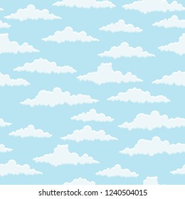 Seamless clouds pattern. Vector