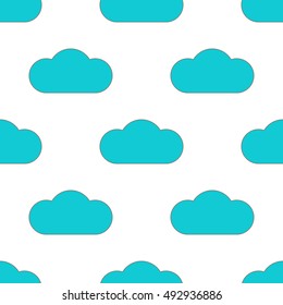 Seamless clouds pattern. Vector illustration.